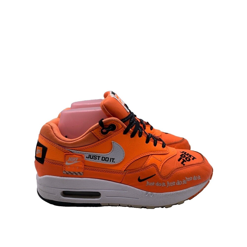 Nike Air Max 1 LX "Just Do It" Total Orange/White/Black Low Top 917691-800